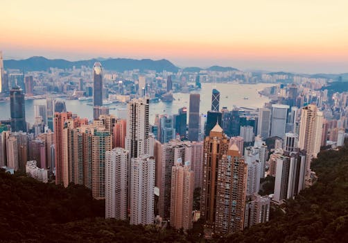 Sky Jewel Ritz Carlton Hong Kong Towering Above Kowloon Harbour
